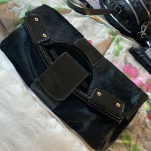 Lorelei Cows Hair // Patent Leather Clutch